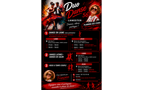 Cours de danses latines le lundi 56 Lanester